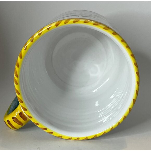 Deruta Italy Handcrafted Italian Ceramic Mug Colorful Ornate Design Dragon - Picture 6 of 8